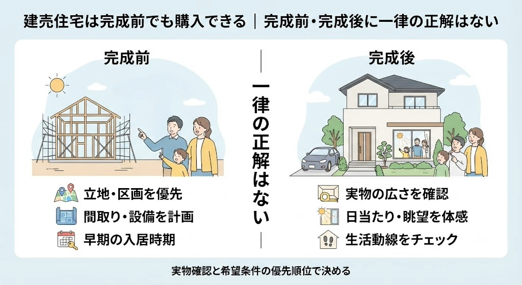 建売住宅の購入検討に関する比較図
